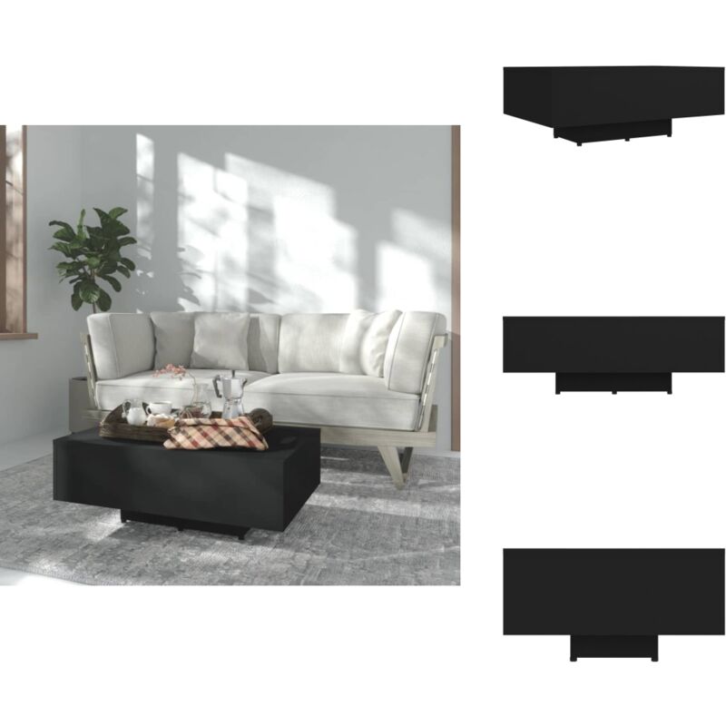 Vidaxl - Table basse Noir 85x55x31 cm Bois d'ingénierie - Table Basse - Table D'appoint - Mobilier Salon - Table Design - Table Noire