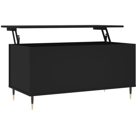 Table basse Noir 90x44,5x45 Bois d'ingénierie