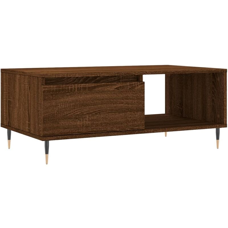 Vidaxl - Table basse Chêne marron 90x50x36,5 cm Bois d'ingénierie