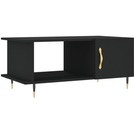 Table basse noir 90x50x40 bois d'ingénierie