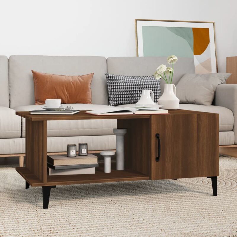 Vidaxl - Table basse Chêne marron 90x50x40 cm Bois d'ingénierie