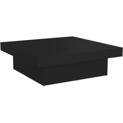 Table basse Noir 90x90x28 cm Aggloméré - Noir