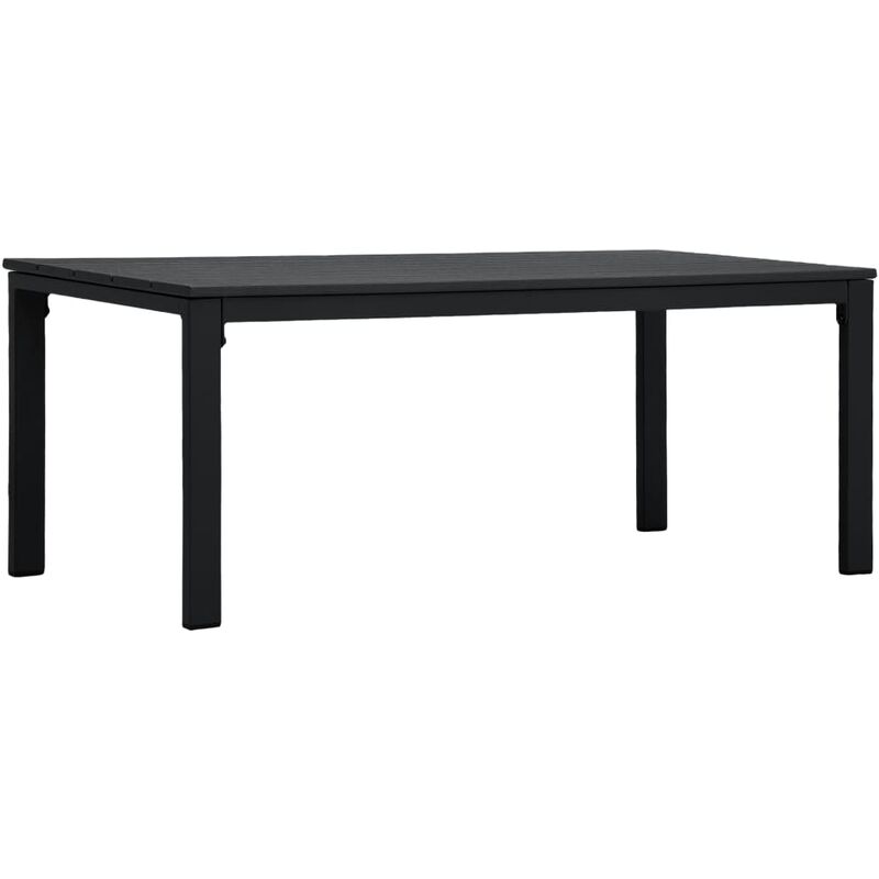Vidaxl - Table Basse PEHD Aspect de Bois 98x48x39 cm Noir