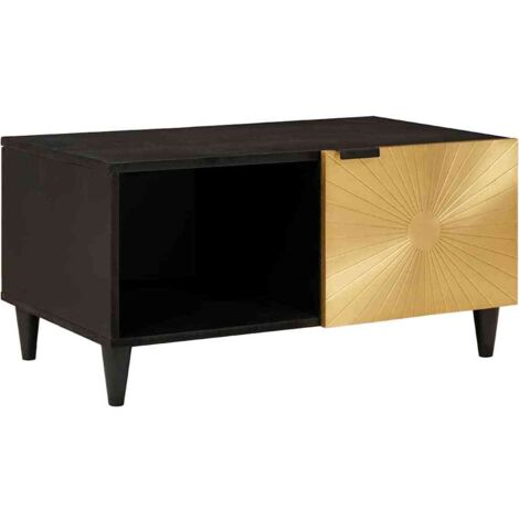 Table basse Noir et or 80 x 50 x 40 cm vidaXL