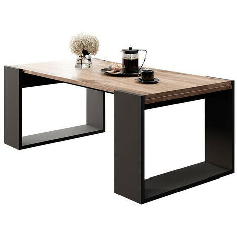 Table basse Nolvoi 106 , 46x55x120cm, Diamètre: 0, Stratifié, Angulaire