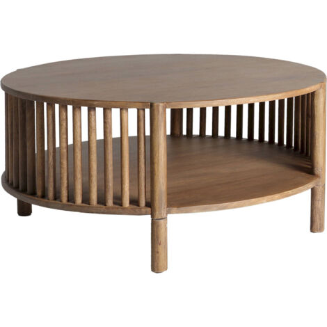 Table basse nordique en bois de manguier finition naturelle - Bois naturel clair chaleureux