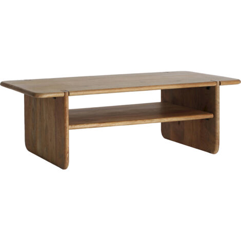 Table basse nordique en bois de manguier style épuré et chaleureux - Bois naturel clair chaleureux