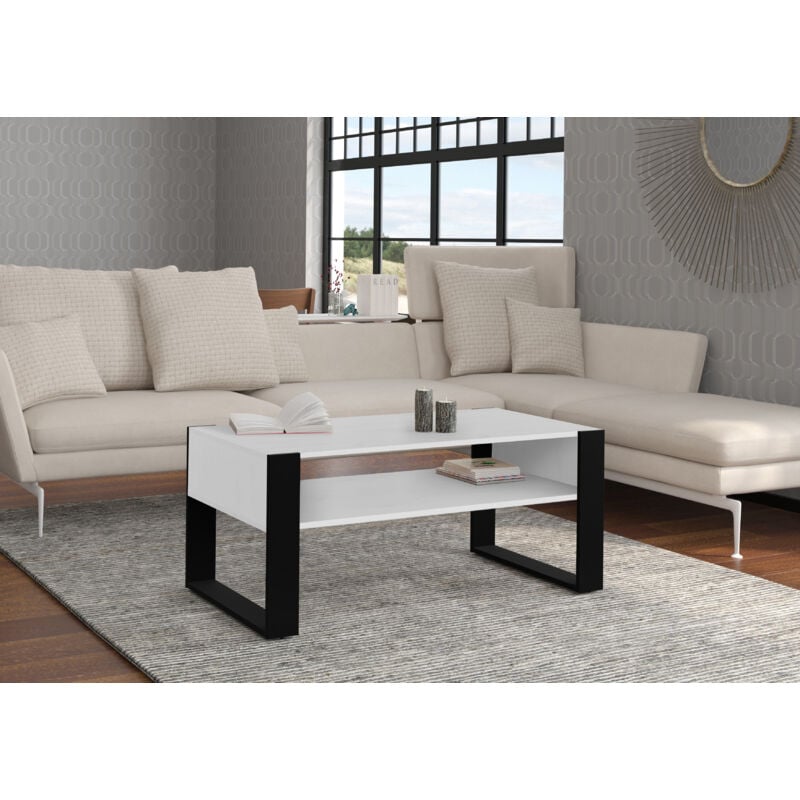 Bim Furniture - Table basse nuka f blanc mat / noir mat