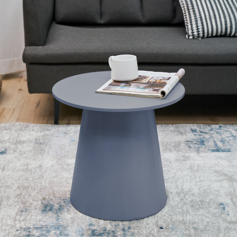 [en.casa] - Table basse Nyd ronde 40 x 44 cm gris bleu