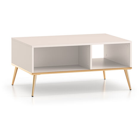 Table basse Olivia Cachemire et Doré