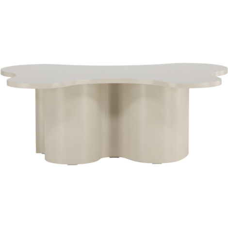 Table basse organique en bois 120x80cm - Beige - Flow