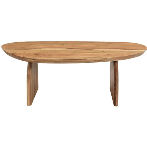 Table basse organique en bois massif d'acacia - Bois foncé - MALANG