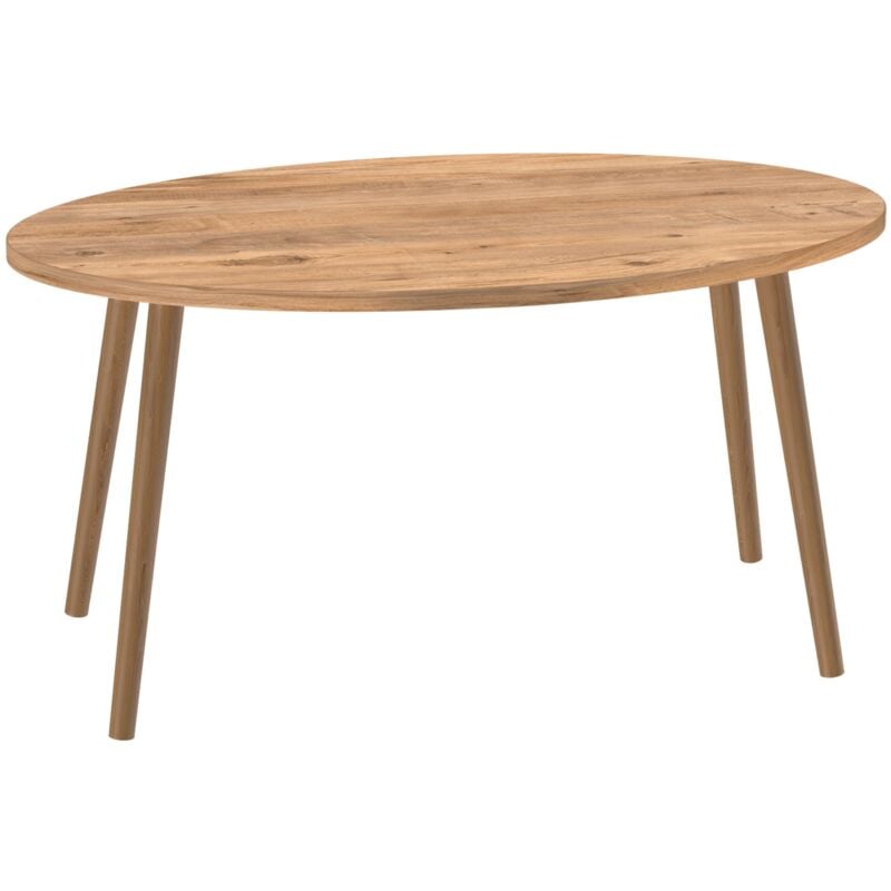 Helloshop26 - Table basse ovale 41 x 90 x 50 cm naturel