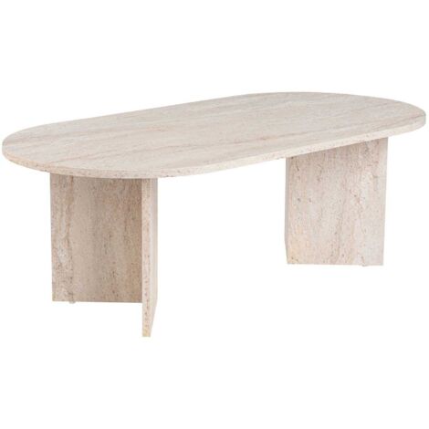 Table basse ovale en aggloméré Sable