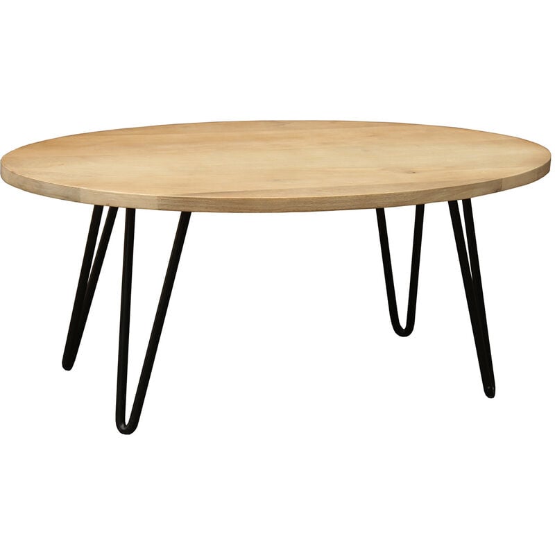 Miliboo - Table basse ovale bois manguier massif L100 cm vibes
