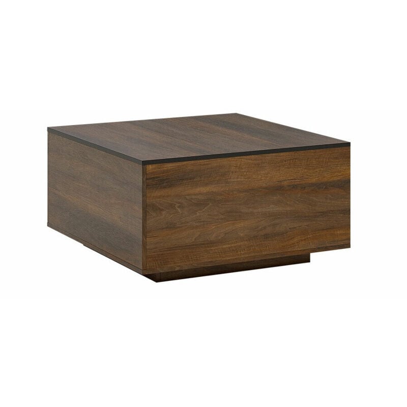 Table basse Avimora 111, Noyer, 37x80x80cm, Diamètre: 0, Stratifié, Angulaire