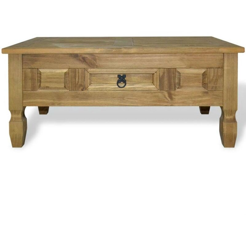 Table basse pin massif naturel Mexica Table basse pin massif naturel Mexica
