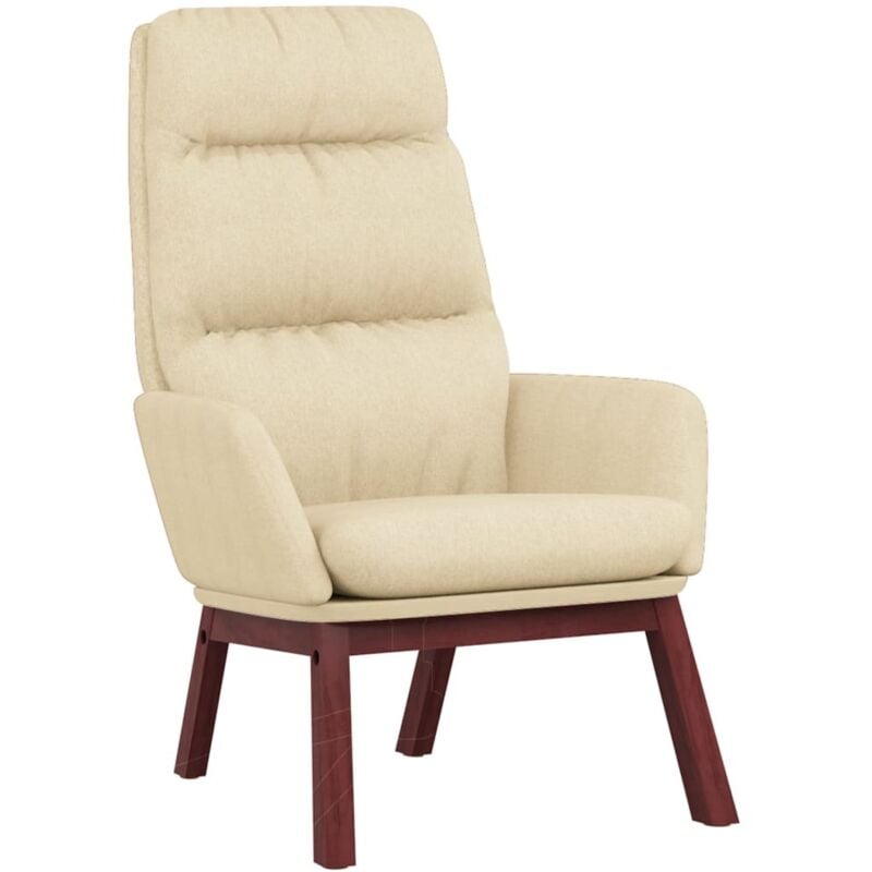 Nova - Chaise de relaxation Crème Tissu vidaXL