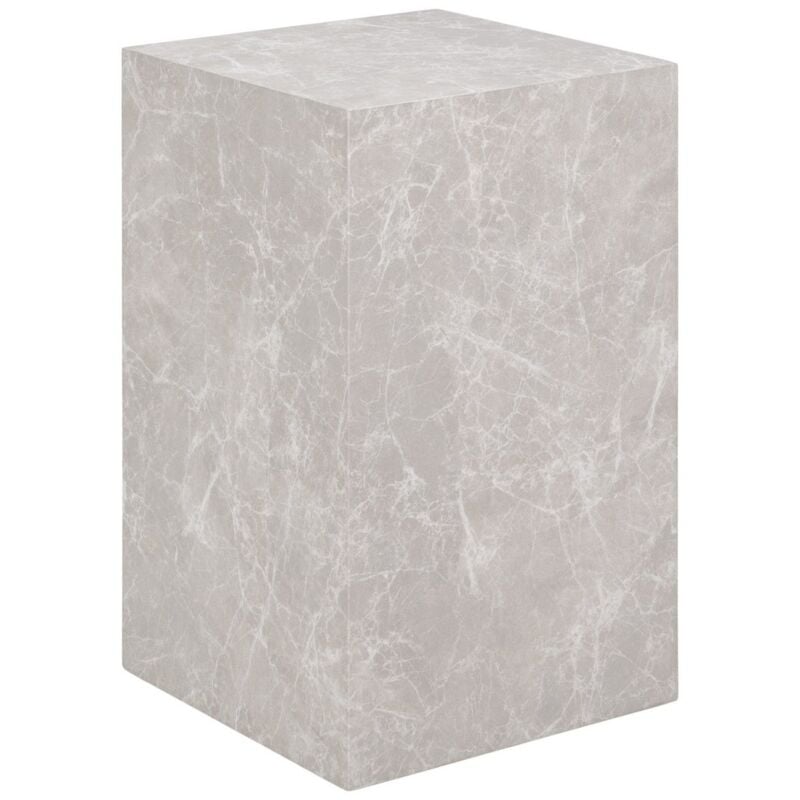 Table Basse Prague, mdf, Papier, Gris, 30x30x50 cm