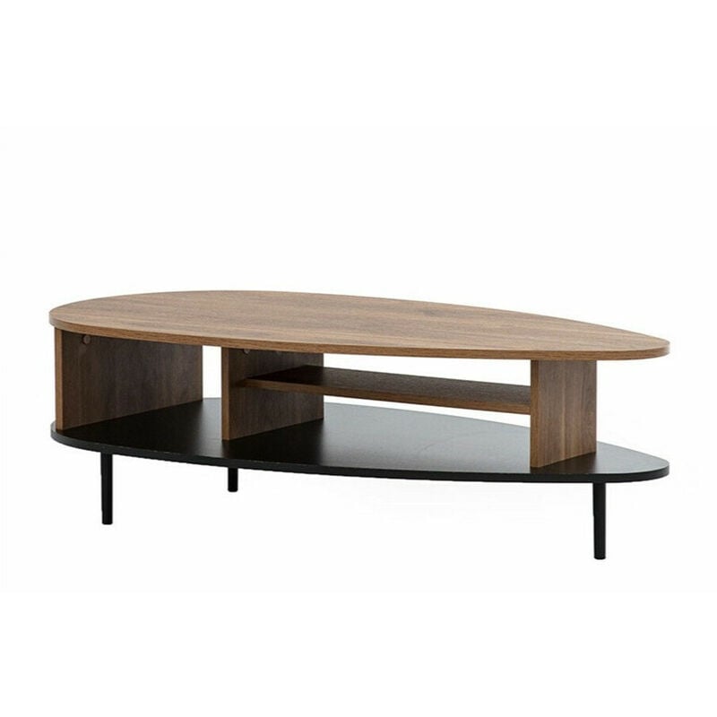 Mobilier1 - Table basse Ferenou 103 , 37x63x120cm, Diamètre: 0, Stratifié, Ovale