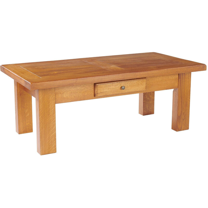 Table basse rectangle bois chêne massif - Chene moyen