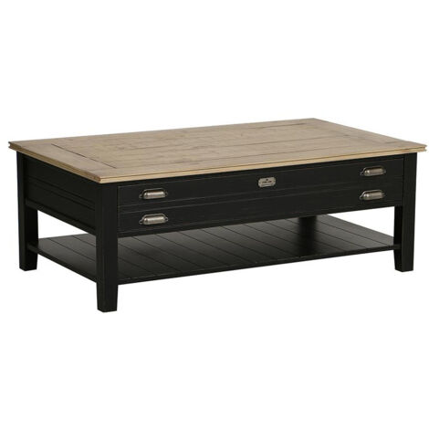 Table basse rectangulaire - Bois - Noir - Interior's