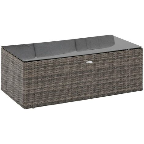 Table basse rectangulaire de jardin Mayari terre d ombre 110x55x40cm en aluminium traité époxy - Hespéride - Terre d'ombre