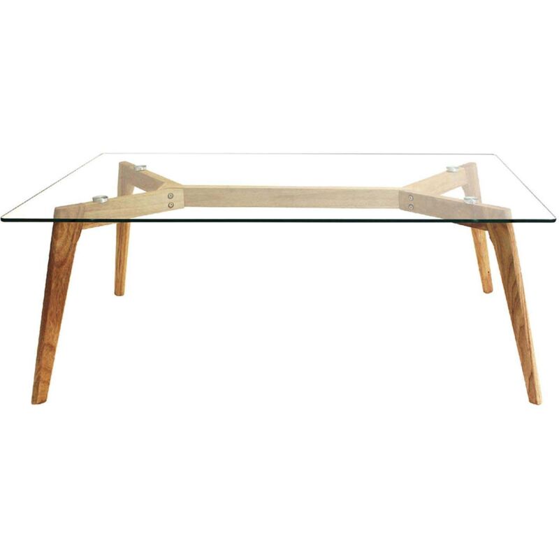 The Home Deco Factory - Table basse rectangulaire en verre 110 x 60 x 45 cm The Home Deco Factory - Table basse rectangulaire en verre 110 x 60 x 45 cm