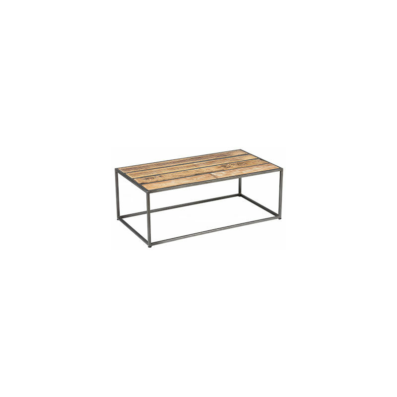Table basse rectangulaire en bois et acier - dalbergia
