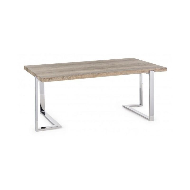 Bizzotto - Table basse rectangulaire en MDF et acier ISMAEL 110x60x h44 cm
