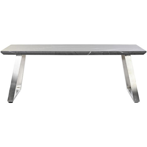 Table basse rectangulaire en MDF et acier - longueur 120 x profondeur 60 x hauteur 44 cm -PEGANE-