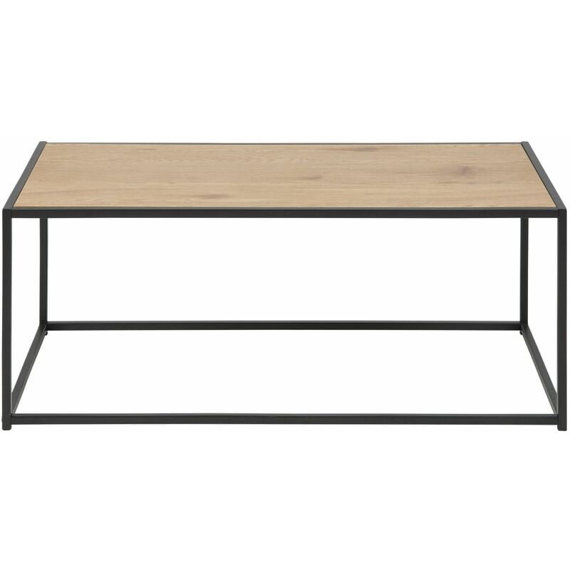 Table basse rectangulaire en mdf et métal