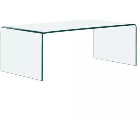 Table basse rectangulaire L. 110 cm en verre trempé - ICE