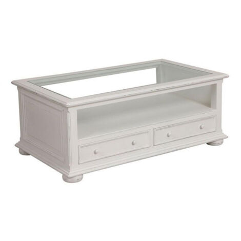 Table basse rectangulaire - MDF - Blanc - Interior's