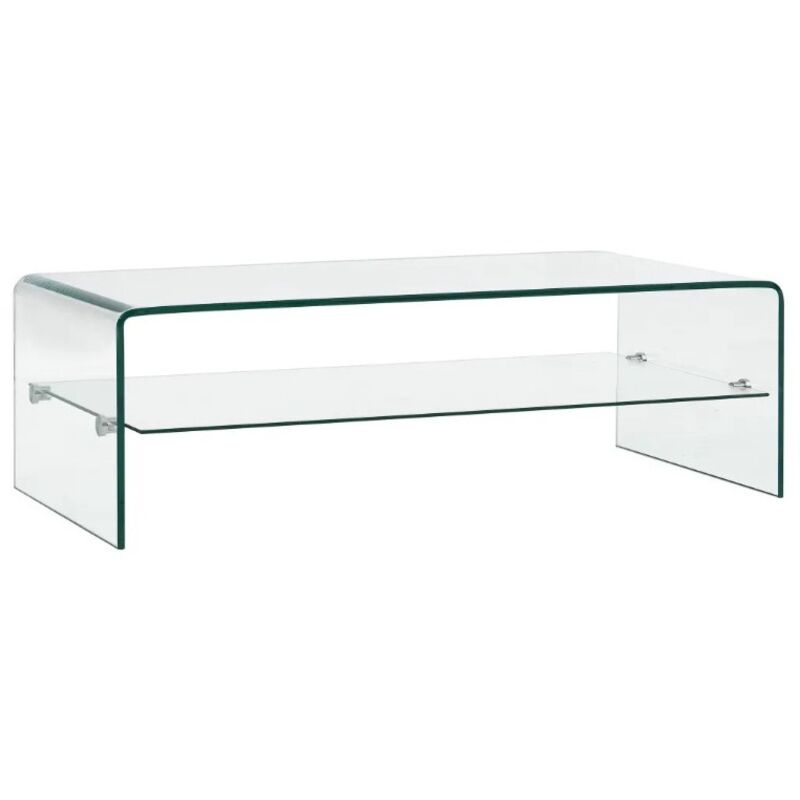 Table basse rectangulaire verre trempé transparent Niu 3 Table basse rectangulaire verre trempé transparent Niu 3