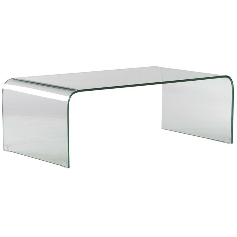 Table basse rectangulaire verre trempé Trapa L 110 cm