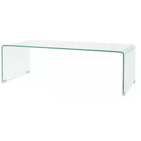 Table basse rectangulaire verre trempé transparent Niu 4