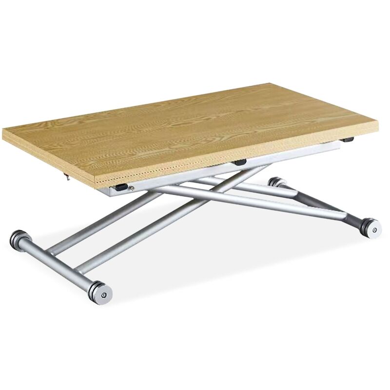 Cotecosy - Table basse relevable Carrera Chêne clair