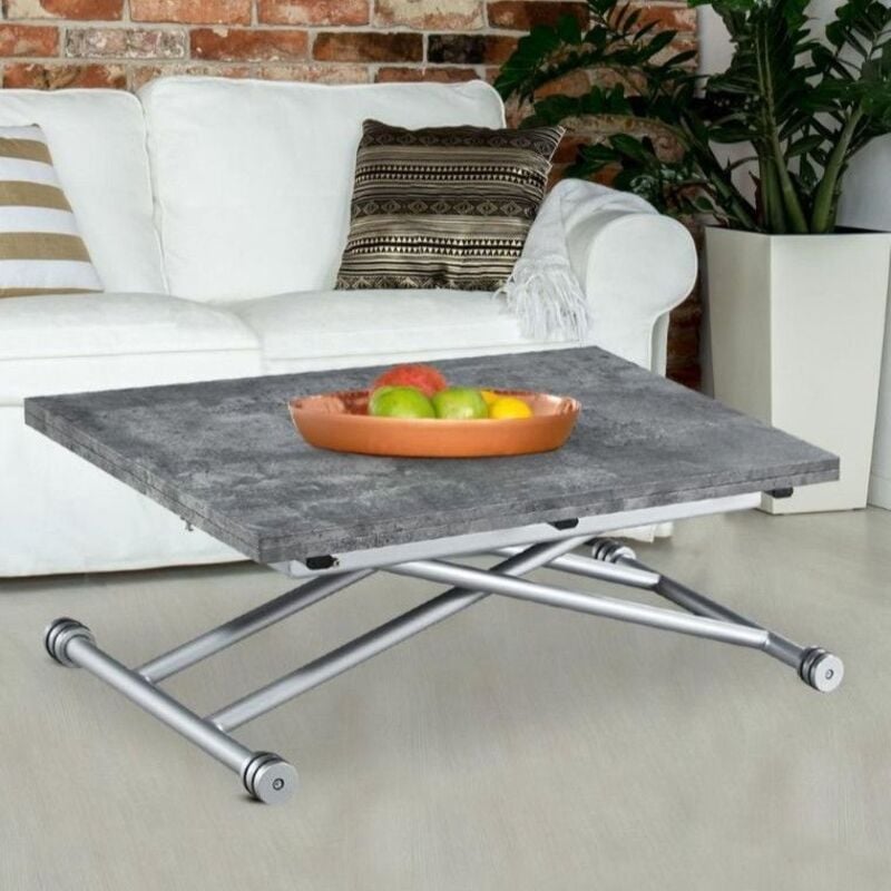 Cotecosy - Table basse relevable Carrera effet Béton