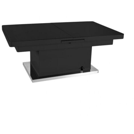 Table basse relevable extensible JET SET Noir - noir