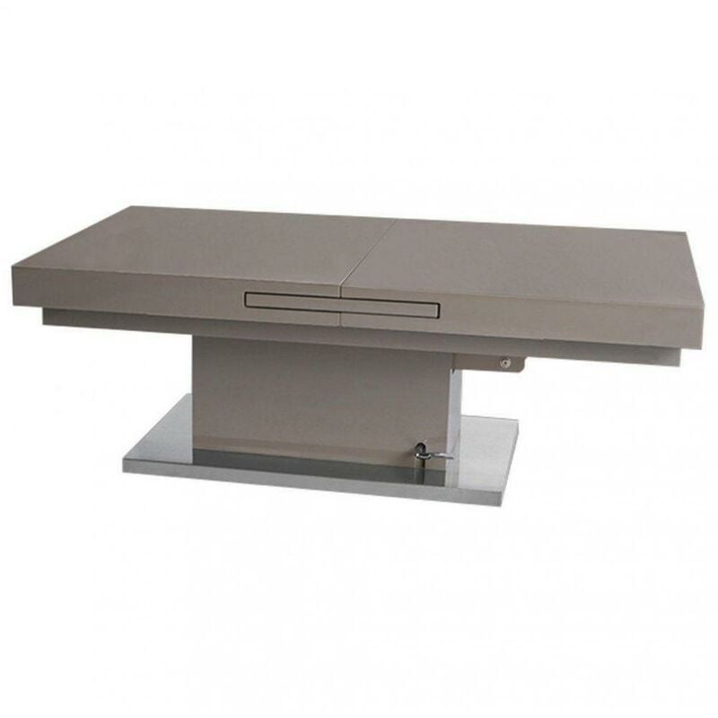 Table basse relevable extensible SETUP taupe - taupe