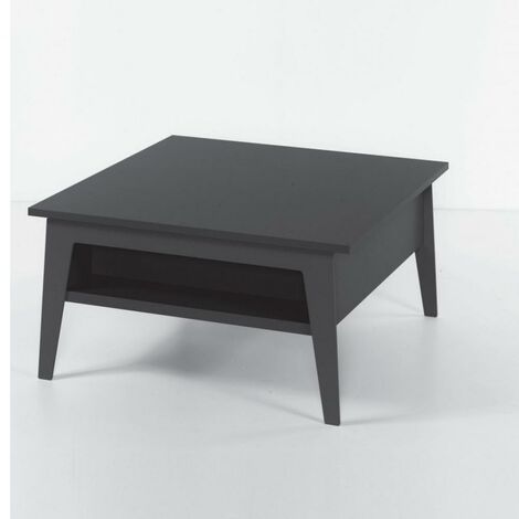Table basse relevable gris ardoise BRIGHTON 80x80cm - gris