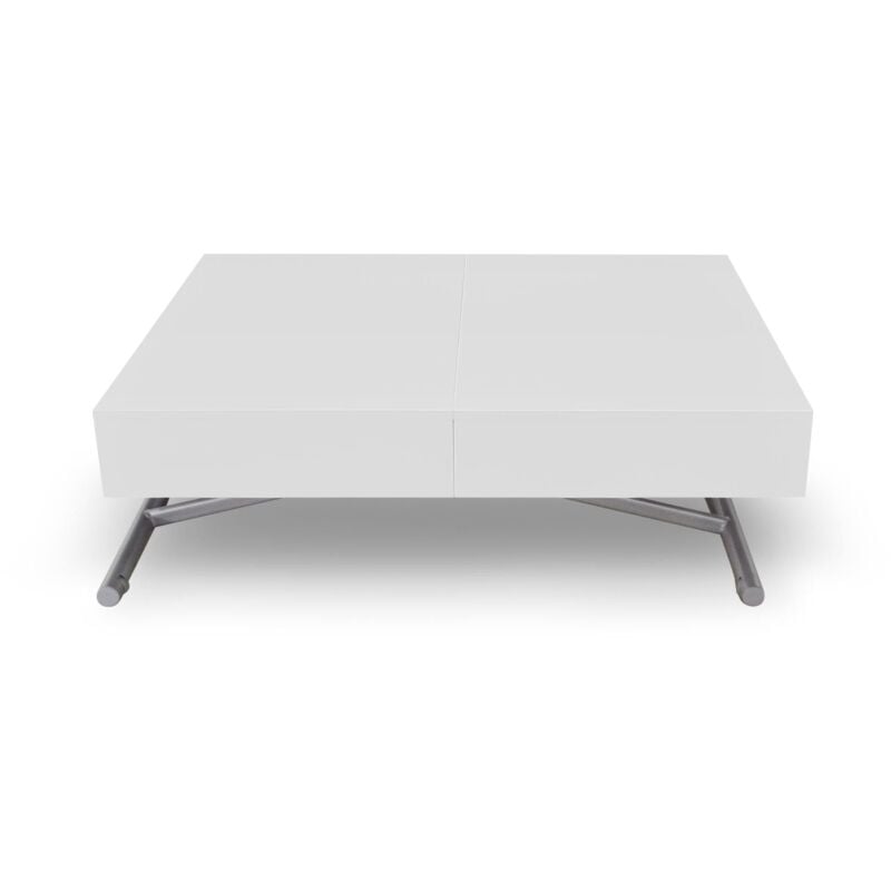 Table basse relevable Sundance Blanc Laqué