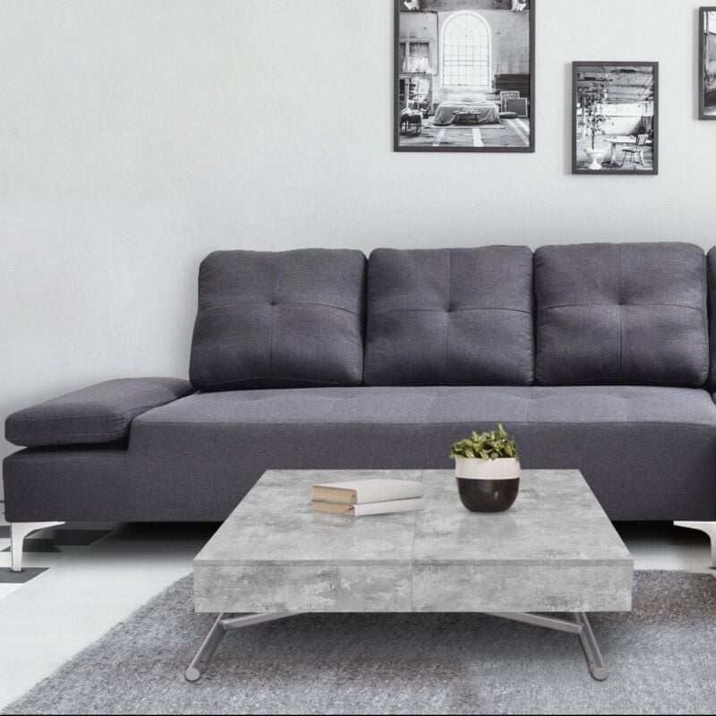 Table basse relevable Sundance Effet Béton