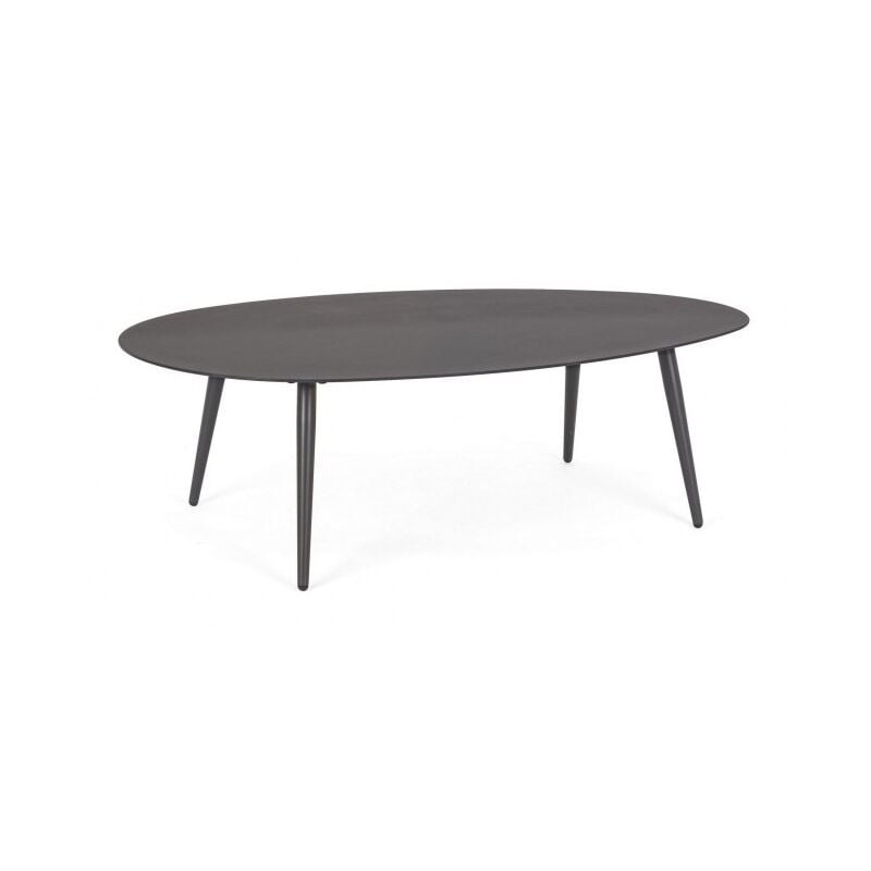 Bizzotto - Table basse d'extérieur en aluminium Anthracite ridley 120x75x h36 cm