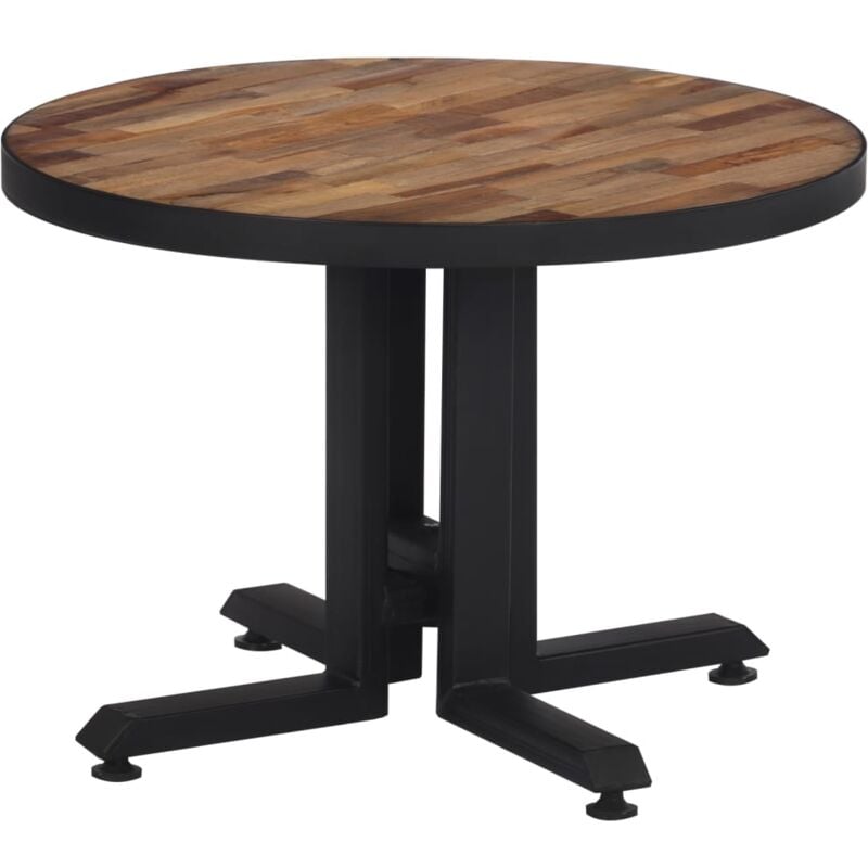 Table basse ronde Ø55x40 cm teck de récupération massif vidaXL