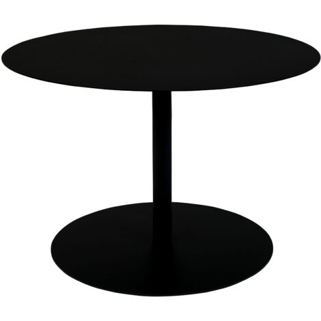 Table basse ronde 60x40 cm en acier noir - SNOW