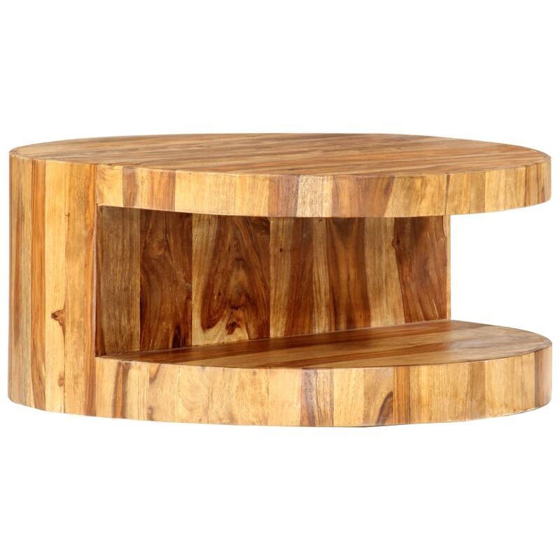 Vidaxl - Table basse ronde 65x30 cm Bois solide