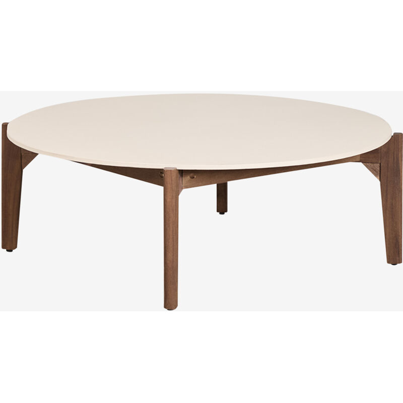 Sklum - Table basse ronde en ciment et bois d'acacia Xajul Ø100 cm