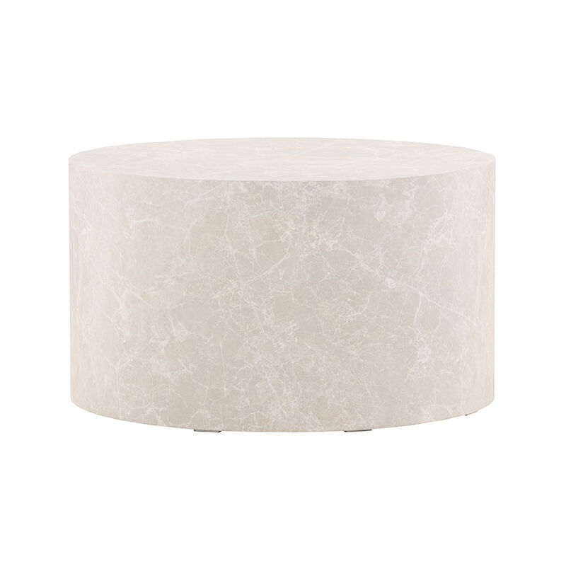 York table basse Ø80 cm beige.